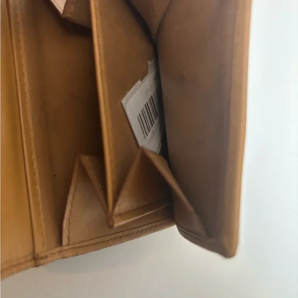 Celine Tan and Brown Unisex Wallet - Picture 3 of 5